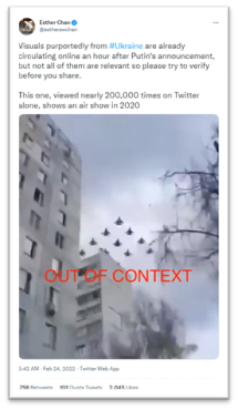 out of context russian fighter jets tweet